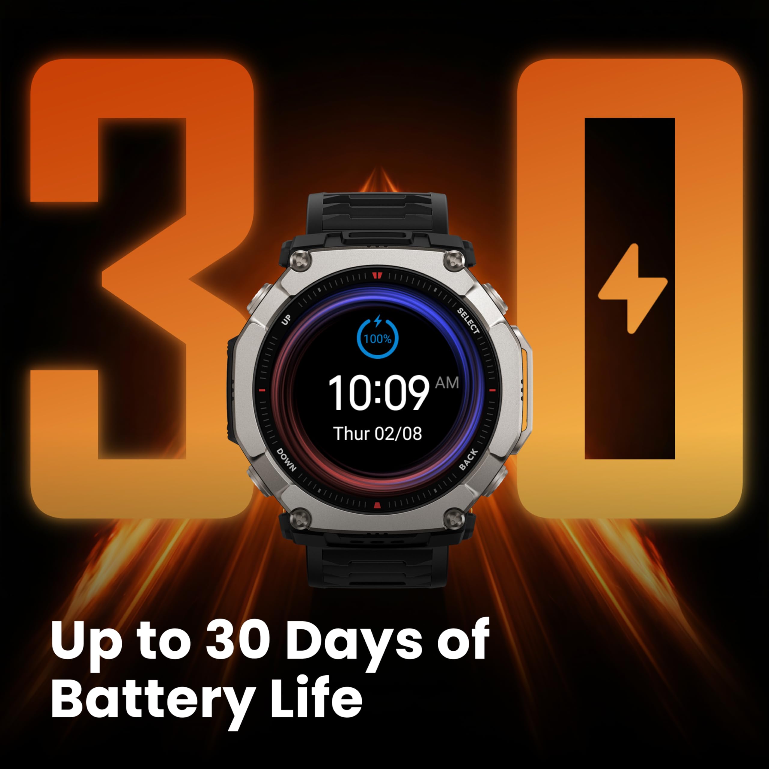 Amazfit T-Rex Ultra 2 Dual-Band GPS Outdoor Smartwatch,
